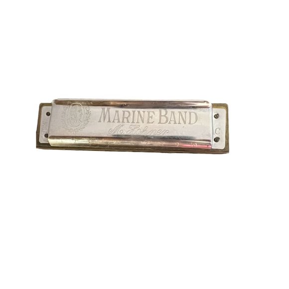 Vintage Marine Band M Hohner Harmonica Silver Germany Key C A440 - Picture 8 of 12